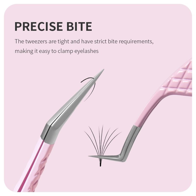 ANNAFRIS Eyelash Extension Tweezers,Fiber Tip Grip Boot Volume Lash Tweezers,Professional Pointed Lash Extension Tweezers for Easy Lash Application and Removal-F03