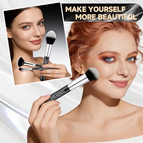 CLRDZN 19-Piece Professional Makeup Brush Set with Travel Case