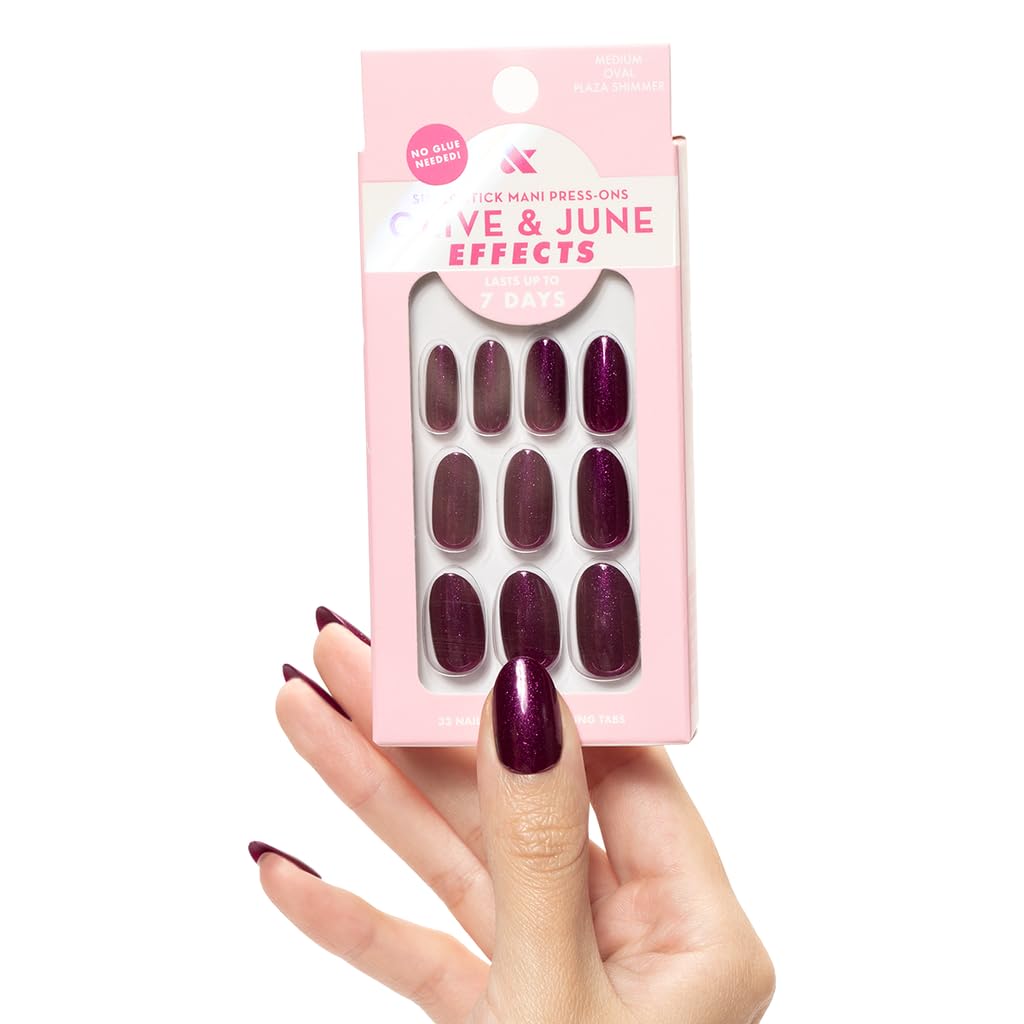 Effects Super Stick Mani Press On Nails - Extra Short Round | 32 Tabs in 16 Sizes | Non-Toxic & Easy On-Off