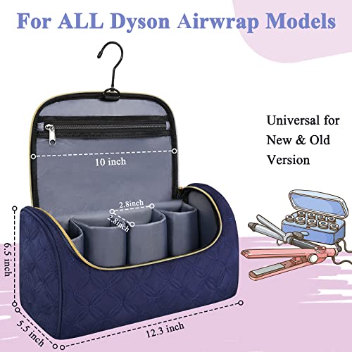 Mancro Padded Travel Case for Dyson Airwrap & Shark FlexStyle, Blue