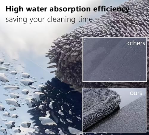 Microfiber Cleaning Towels - 5 Pack Streak-Free Window & Car Cloths