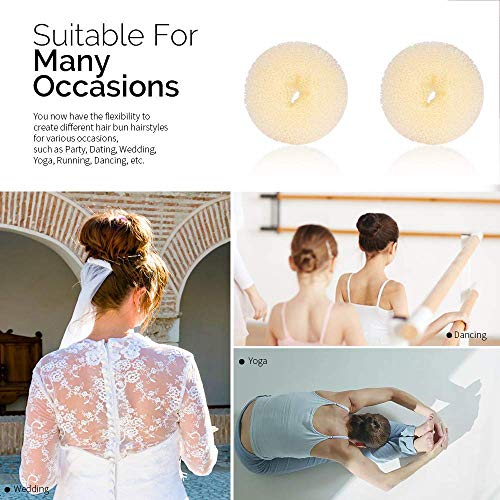 Kitjans 2PCS Medium Hair Bun Maker for Short Thin Hair - 3 Inch