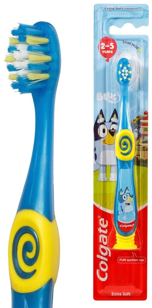 Colgate Bluey Extra Soft Kids Toothbrush for Children Ages 2-5, 6-Pack