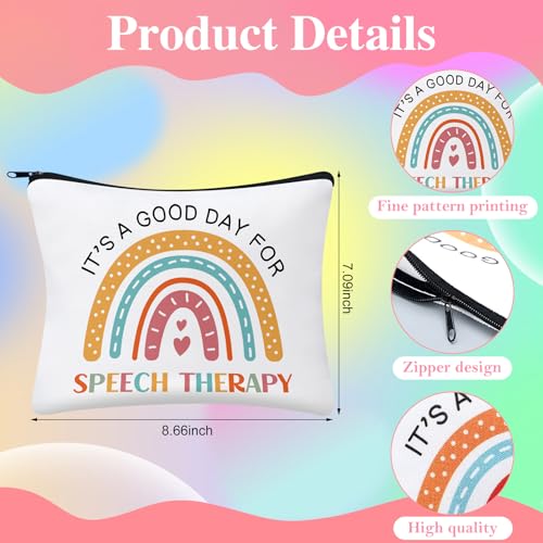 9 Pcs Speech Language Pathologist Gift Bulk Makeup Bags - SLP Travel Organizer