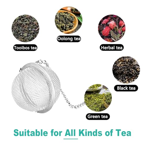 Stainless Steel Tea Infusers Set of 2 with Butterfly & Flower Charms