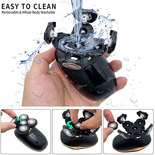UPTARD 7D Head Shaver Replacement Blades Black5 - Compatible & Clean Cut