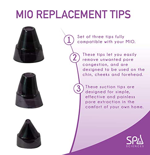 Spa Sciences MIO Pore Extraction Tips - Set of 3 Replacement Suction Heads