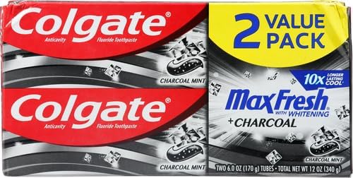 Colgate Max Fresh Toothpaste with Charcoal & Mint 18oz Pack of 1 – Long-Lasting Fresh Breath & Cavity Protection