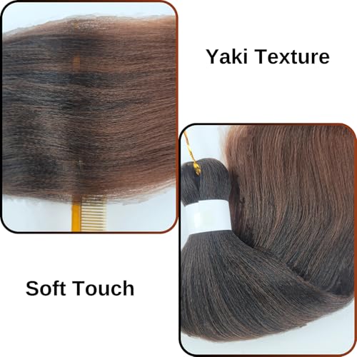 16 Inch Ombre Black to Brown Pre-Stretched Boho Braiding Hair - 5 Packs