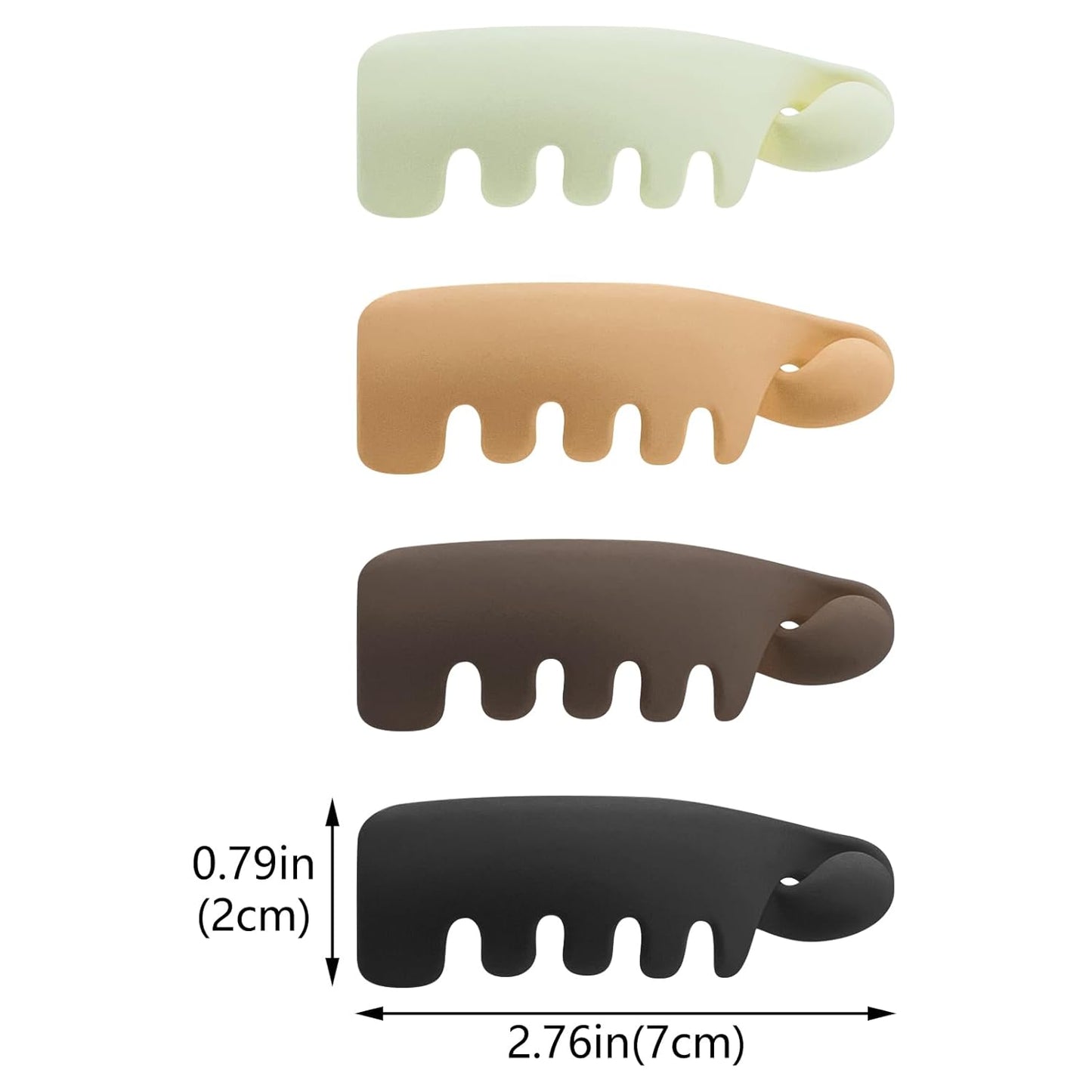 Matte Banana Hair Clips - 8 Pcs Strong Hold Ponytail Holders | French Barrettes for Fine Hair