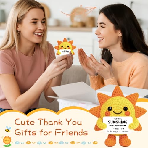 Handmade Crochet Sunshine Thank You Gift for Women & Coworkers