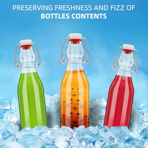 2 Pack 8.5 oz Swing Top Glass Bottles for Home Brewing & Beverages