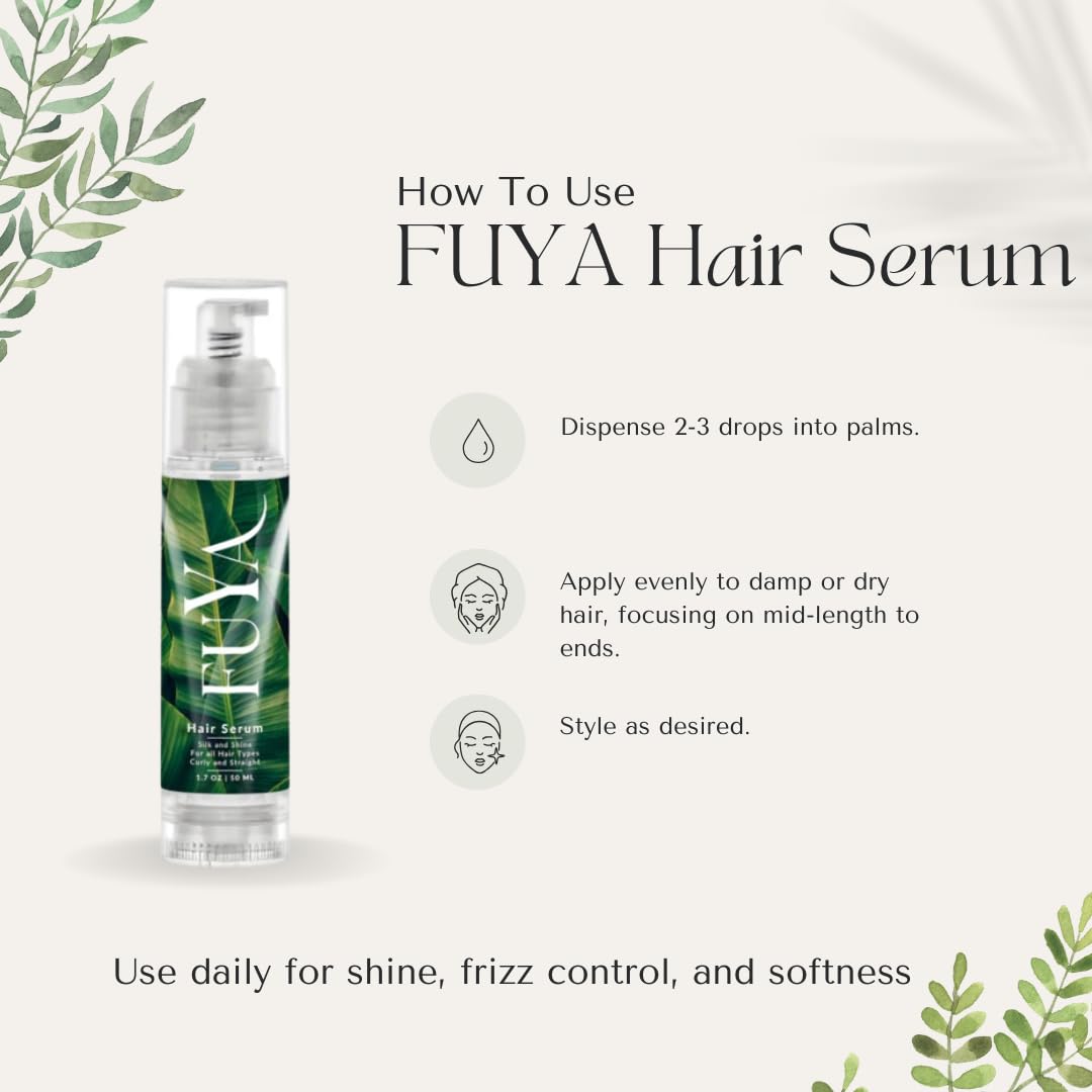 FUYA Repair Essentials Hair Serum Healthier, Thicker, & Fuller Looking Hair, Anti Frizz that Nourishes, Repairs, & Boosts Overall Scalp & Hair Health, by Salon Experts