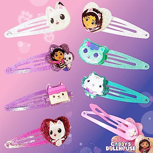 LUV HER Gabby's Dollhouse Snap Clips for Girls - 8 Pack Multi Color