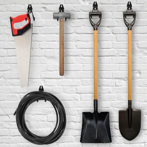 Heavy-Duty Garage Hooks - 4 Pack Utility Steel Hangers for Tools