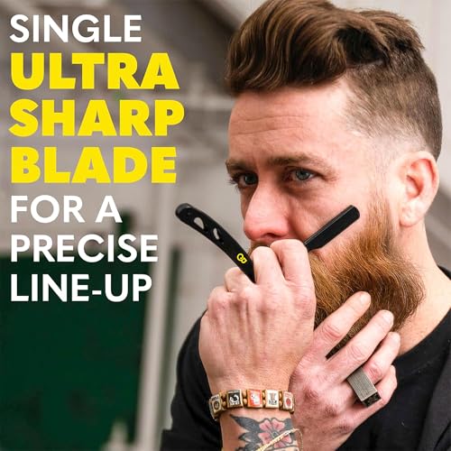 Premium Black Straight Razor Kit for Men - Barber Quality Shaves