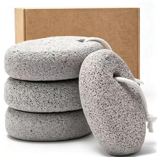 4-Pack Natural Pumice Stone Set for Feet & Hands - Callus Remover