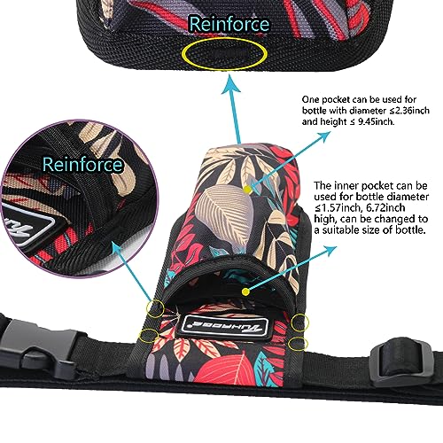 Tuhaoge Massage Oil Holster Belt with Multi-Pocket Bottle Organizer