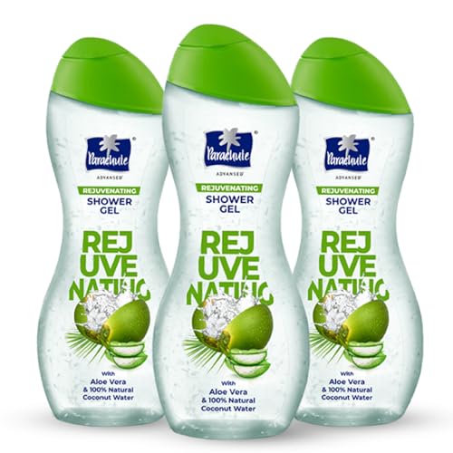 Parachute Advansed Rejuvenating Body Wash with Aloe Vera & Coconut Water, 8.4 Fl Oz (Pack of 3)