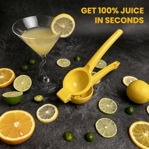 Manual Lemon Squeezer for Maximum Juice Extraction - Yellow