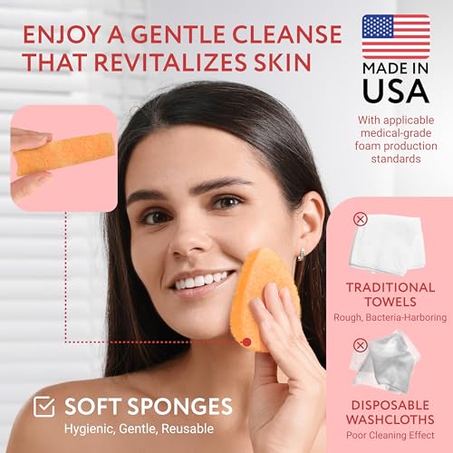 IMPRESA Reusable Facial Scrub Pads - 10 Count for Deep Cleansing
