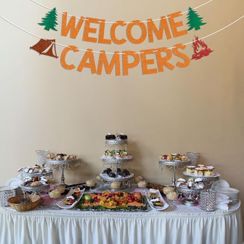 Welcome Campers Banner - Camping Birthday & Party Decor