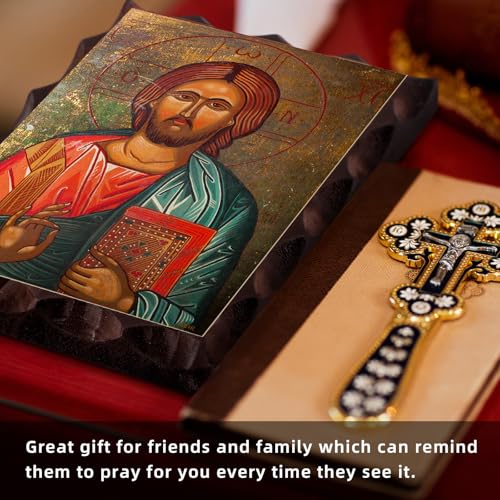 Greek Orthodox Icon of Jesus Pantokrator - 6.3" x 4.7"