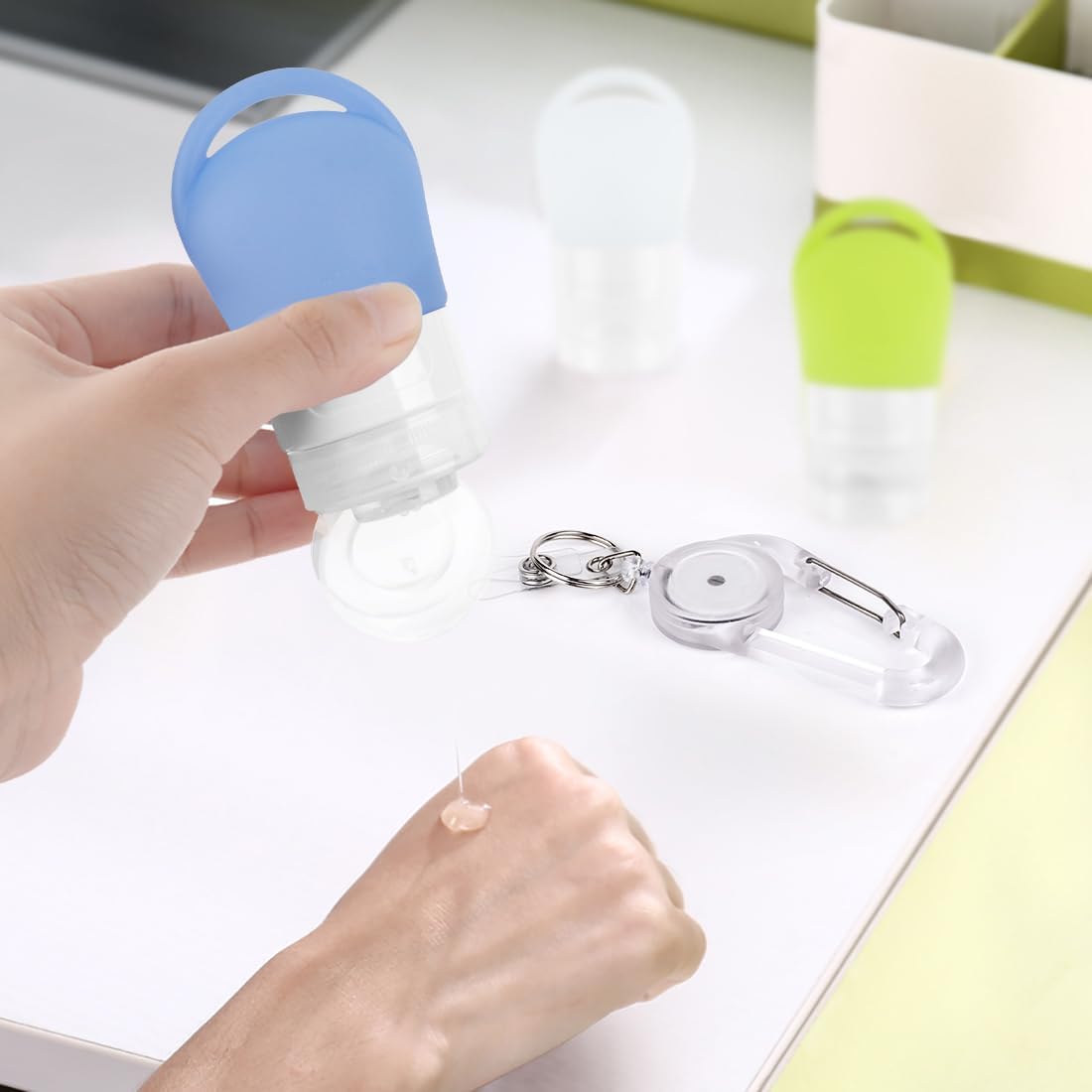 Portable Silicone Travel Bottles Set - Refillable Hand Soap & Toiletries Containers | 1.3 oz, Pack of 3