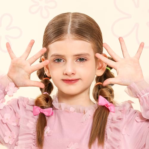 YGDZ 312PCS Hair Ties Set with 24 Colors, 2cm Small Ponytail Holders for Girls, Baby & Toddler Hair Accessories, Includes Organizer Box & Rat Tail Comb