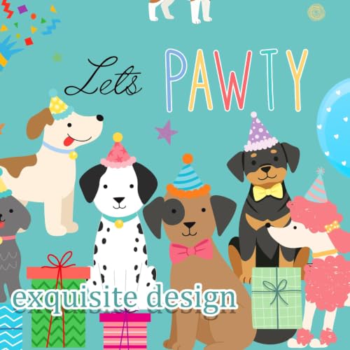 Candy Chef 4-Color Dog Birthday Tablecloths - Let's Pawty Party Supplies