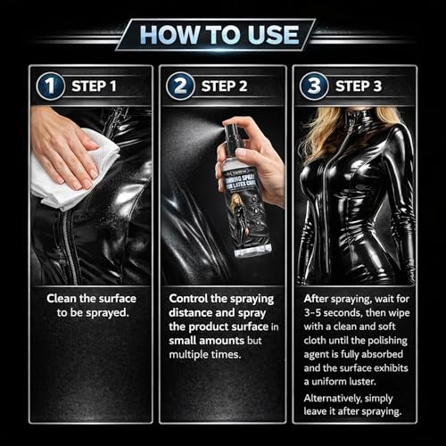 Latex Shiner Spray for Rubber Clothing - High Gloss Finish 3.4oz
