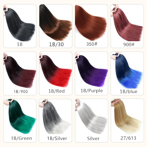 AFNOTE 26 Inch Red Pre Stretched Braiding Hair Extensions for Women