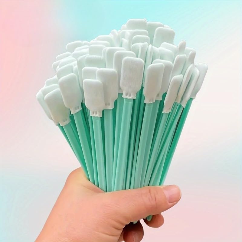 Foam Cleaning Swab Sticks - 50pc Lint-Free for Inkjet Printers, Optical Equipment & Electronics Detailing | 5.1” Size