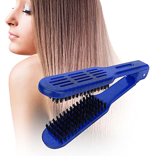 Double Sided Hair Straightening Brush for Frizz Control & Styling - Anti Static Comb