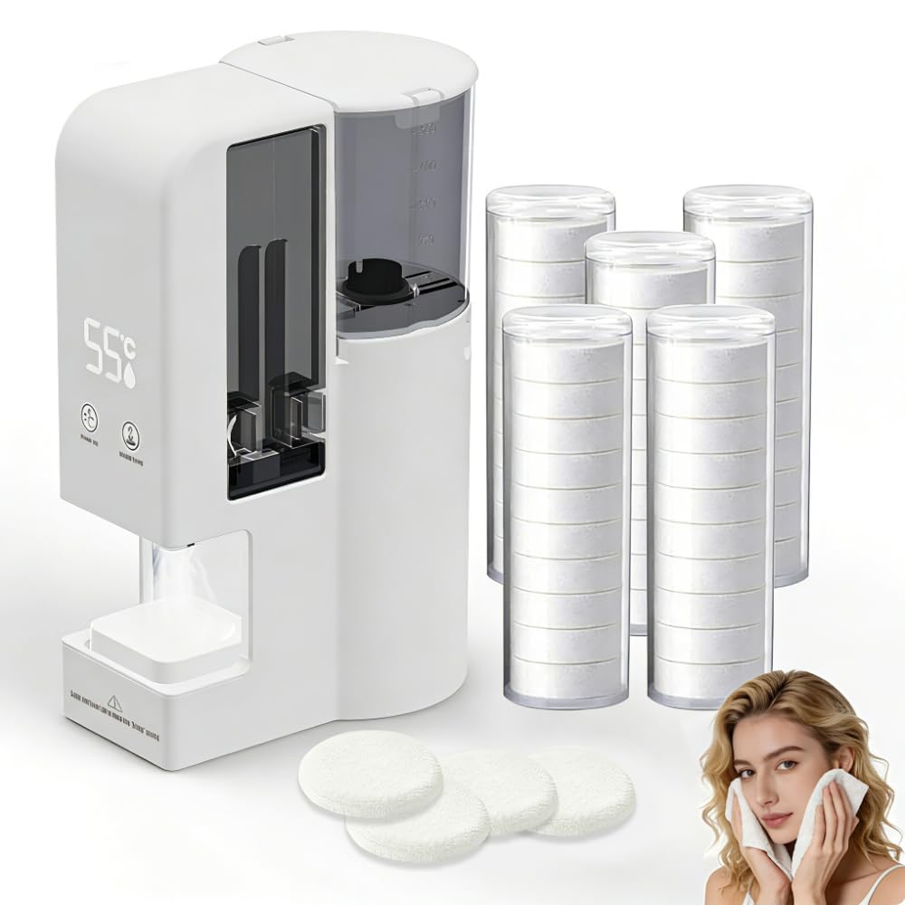 Disposable Spa hot Towel Warmer hot Towel Dispenser Towel Heater Machine Towel Refills ASIN B0H1VJ4DHG (hot Towel Machine+100PCS Towels)