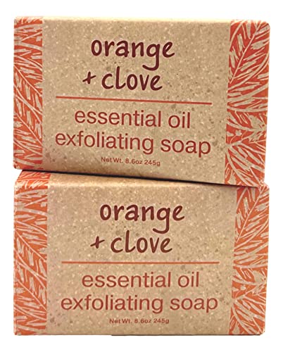Greenwich Bay Orange & Clove Exfoliating Bath Soap, 2-Pack 8.6oz Bars