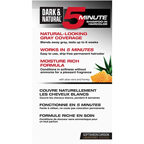 SoftSheen-Carson Dark & Natural Hair Color for Men - Jet Black, 5 Minute Gray Coverage