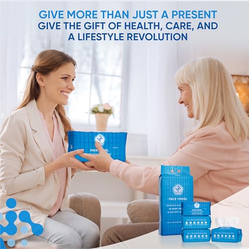 WITHU Biodegradable Disposable Face Towels - Ultra Soft Makeup Remover Wipes, 60 Ct