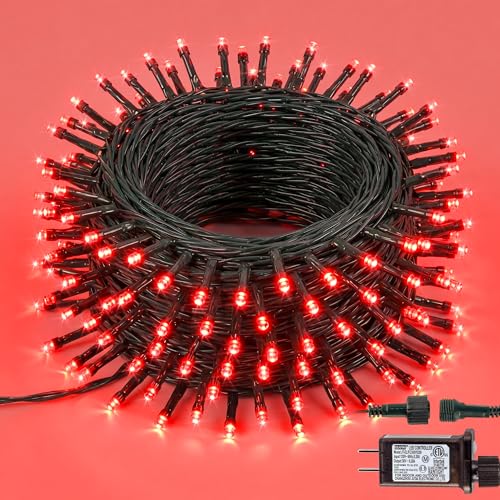 Hopolon 33FT 100 LED Red String Lights - Waterproof Fairy Lights for Indoor & Outdoor Decor