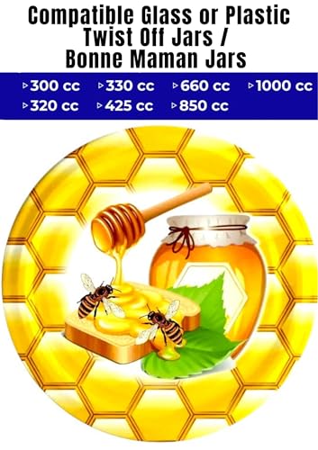 82mm Metal Twist-Off Lids for Bonne Maman Jars - 10 Pack