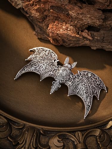HAQUIL Gothic Moon Moth Hairpin, Vintage Celtic Metal Hair Clip for Women