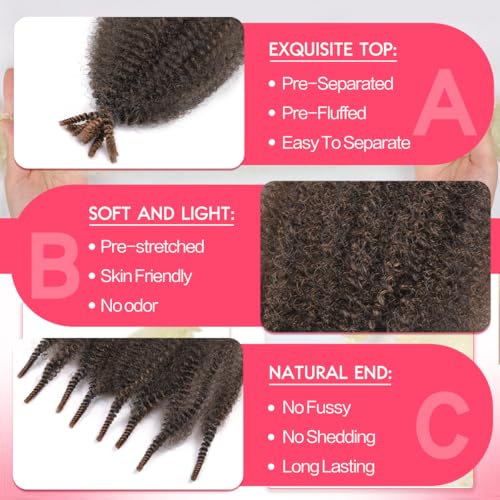 FEILIMEI T30 12 Inch Marley Twist Braiding Hair Pre-Separated Synthetic for Faux Locs - Pack of 8