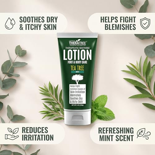 TheraTree Tea Tree Oil Lotion with Neem Oil & Aloe Vera - 5 Fl Oz