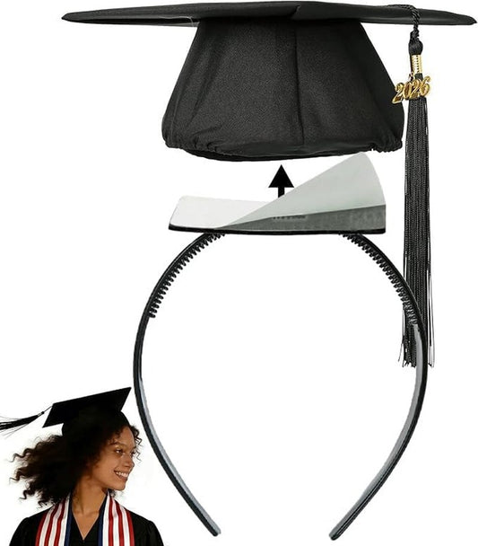 Graduation Cap Headband - Anti-Fall Curly Hair Accessory | Perfect for Graduates