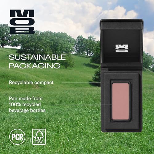 MOB Beauty Soft Matte Eyeshadow - M1 Dusty Rose, Long-Wearing Vegan Makeup