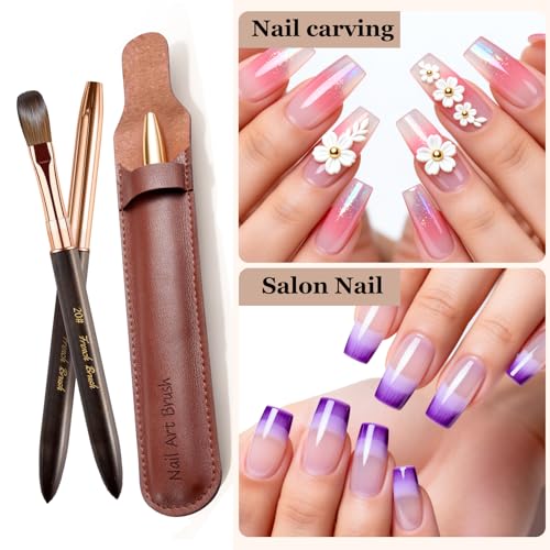Professional Acrylic Nail Brush Size 10 - Kolinsky Sable Bristles