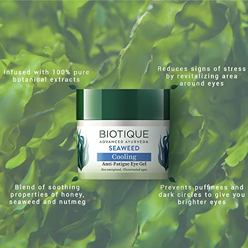 Biotique Seaweed Eye Gel for Dark Circles Puffiness Wrinkles 15g