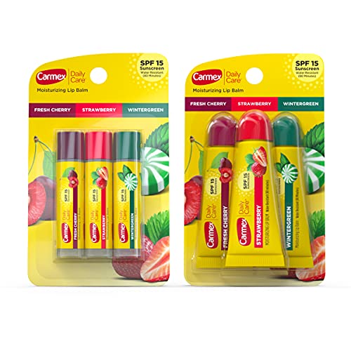 Carmex Daily Care Moisturizing Lip Balm SPF 15 Multipack, 6-Piece Set