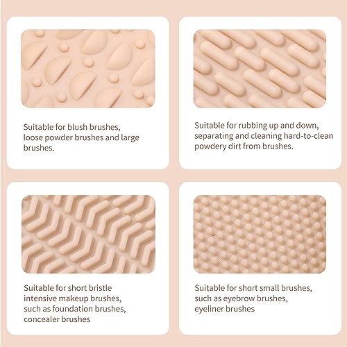 Foldable Silicone Makeup Brush Cleaner Bowl Portable Cleaning Mat for Sponges & Puffs