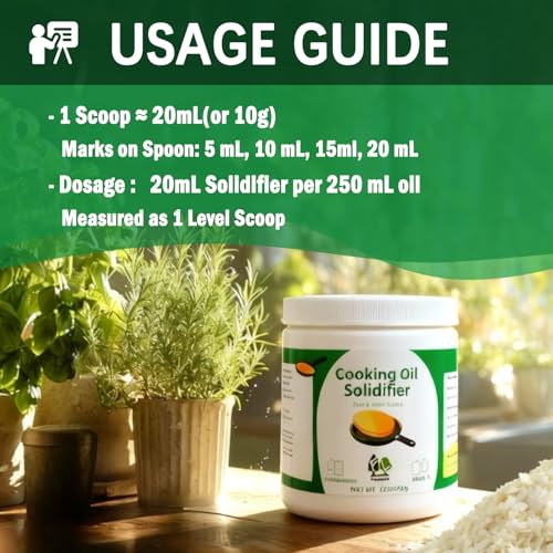 Plant-Based Cooking Oil Solidifier Powder for Easy Disposal - 12 oz